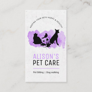 Pet Care Services / Sitting services / Pet shop Business Card