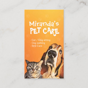Pet Care Sitting Bathing and Grooming Appointment Card