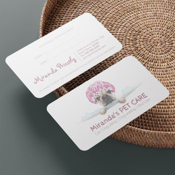 Pet Care Sitting Bathing And Grooming Beauty Salon Appointment Card by ReadyCardCard at Zazzle