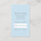 Pet Care Sitting Bathing and Grooming Beauty Salon Appointment Card (Back)