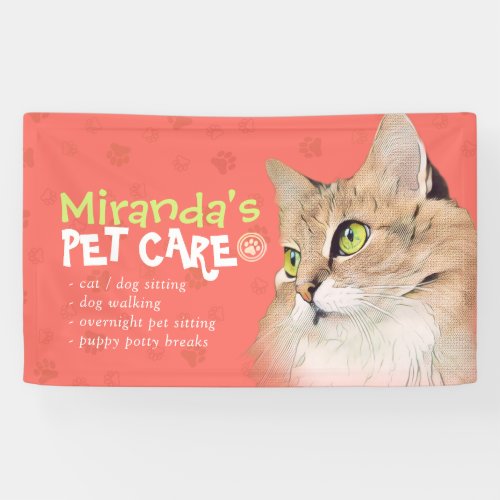 Pet Care Sitting Bathing and Grooming Beauty Salon Banner