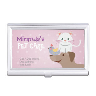 Pet Care Sitting Bathing and Grooming Beauty Salon Business Card Case