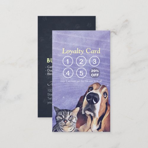 Pet Care Sitting Bathing  Grooming Loyalty Punch