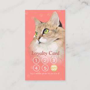 Pet Care Sitting Bathing & Grooming Loyalty Punch Card