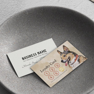 Pet Care Sitting Bathing & Grooming Loyalty Punch Card
