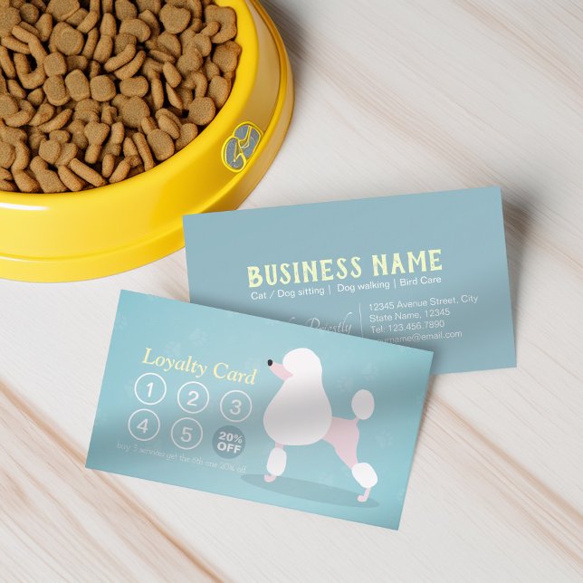 Pet Care Sitting Bathing & Grooming Loyalty Punch Card (Creator Uploaded)