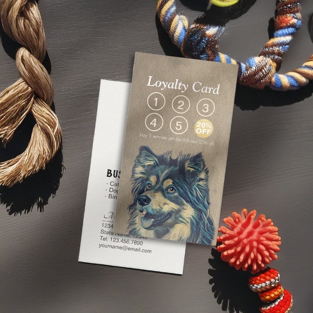Pet Care Sitting Bathing & Grooming Loyalty Punch Card (Creator Uploaded)