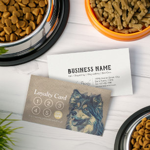 Pet Care Sitting Bathing & Grooming Loyalty Punch Card