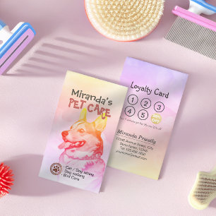 Pet Care Sitting Bathing & Grooming Loyalty Punch Card