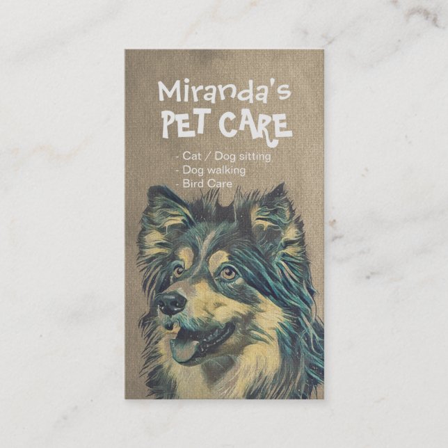 Pet Care Sitting Bathing & Grooming Referral Card (Front)