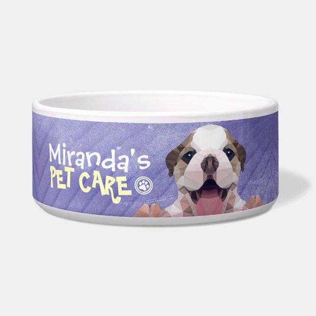 Pet Care Sitting Bathing Grooming Salon Food Shop  Bowl (Front)