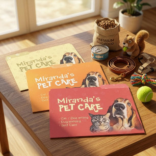 Pet Care Sitting Bathing Grooming Salon Food Shop File Folder