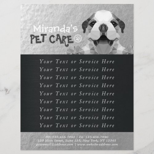 Pet Care Sitting Bathing Grooming Salon Food Shop  Flyer