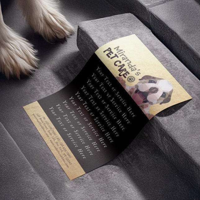 Pet Care Sitting Bathing Grooming Salon Food Shop Flyer (Creator Uploaded)