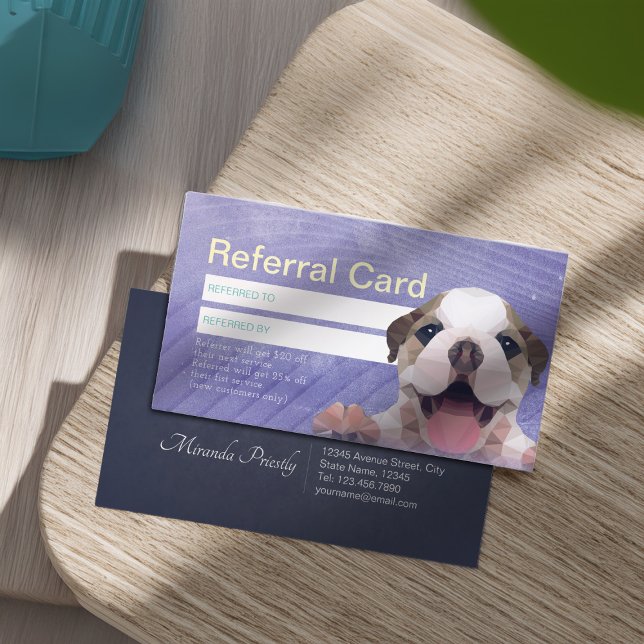 Pet Care Sitting Bathing & Grooming Shop Referral Card (Creator Uploaded)