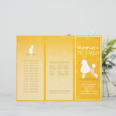 Pet Care Sitting Cartoon Dog Tri-Fold Brochures (Standing Front)