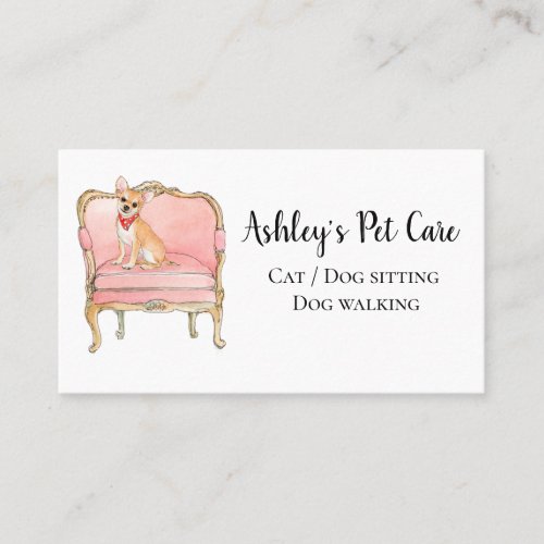 Pet Care sitting grooming appointment Business Card