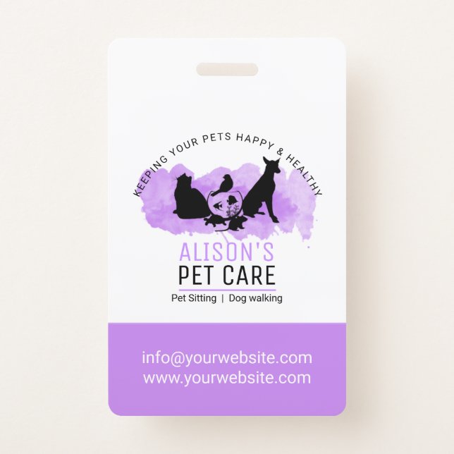  Pet Care / Sitting services / Dod walking Badge (Front)