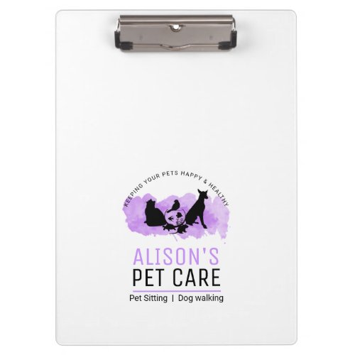  Pet Care  Sitting services  Dod walking Clipboard