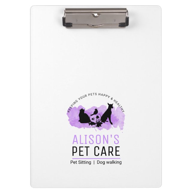  Pet Care / Sitting services / Dod walking Clipboard (Front)