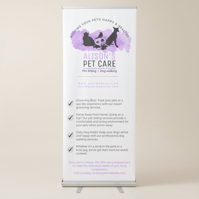  Pet Care / Sitting services / Dod walking Retractable Banner (Front)