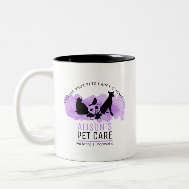  Pet Care / Sitting services / Dod walking Two-Tone Coffee Mug (Left)