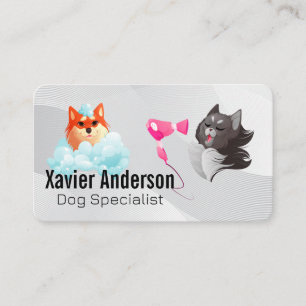 Pet Care Soap Bubbles Hair Dryer Business Card