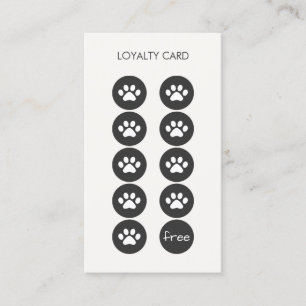 Pet Care Veterinarian Loyalty Punch Business Card