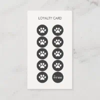 Watercolor Dog Breeds Pet Care & Grooming Loyalty Business Card