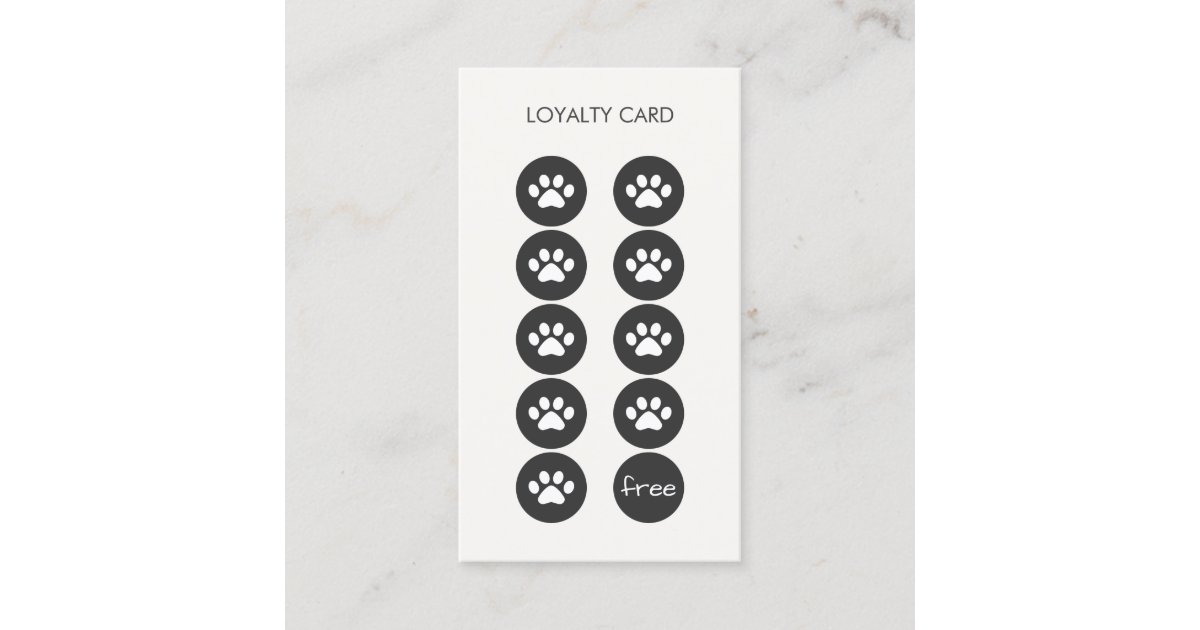 Watercolor Dog Breeds Pet Care & Grooming Loyalty Business Card