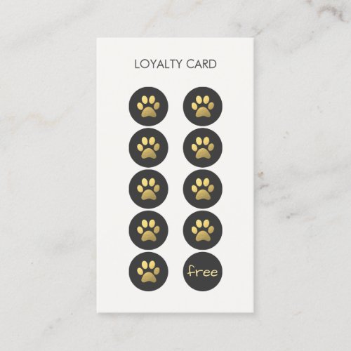 Pet Care Veterinarian Loyalty Punch Business Card