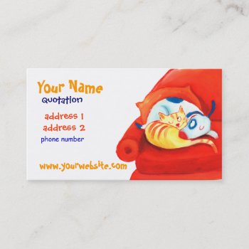 Pet Care  Veterinarians  Animal Lovers Business Card by Lucia_Salemi at Zazzle