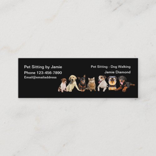 Pet Caretaker Dogs And Cat Mini Business Card