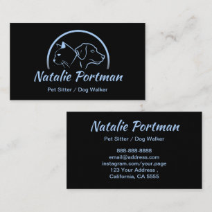 Pet Cat and Dog Personalize Name Business Card