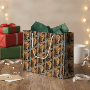 Pet Cat Dog Photo Personalize Custom Large Gift Bag