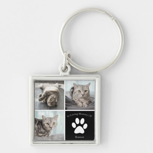 Pet Cat Memorial In Loving Memory Photo Keychain