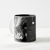 Pet Cat Memorial Quote Modern Simple Chic Photo Two-Tone Coffee Mug (Front Left)