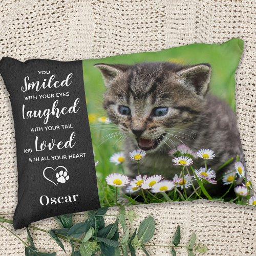 Pet Cat Memorial Remembrance _ Sympathy Pet Loss Accent Pillow