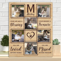 Pet Cat Memorial Unique Photo Collage