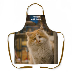 Pet Cat Mom Custom Cat Photo All-Over Print Apron