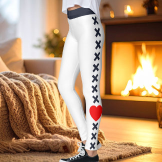 Pet Cat Mom White Deep Navy Pattern Christmas Love Leggings