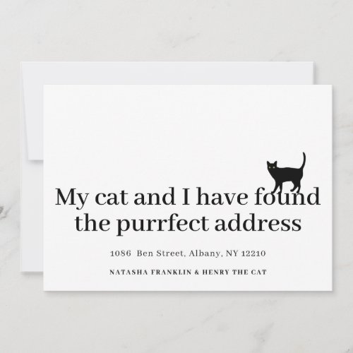 Pet Cat New Address Weve Moved Announcement