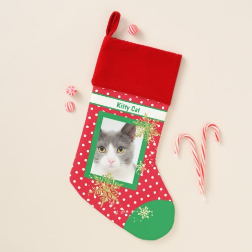 Pet Cat Photo Christmas Stocking