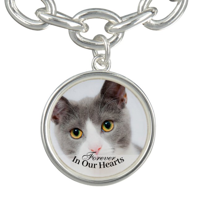 Pet Cat Photo Template Memorial Keepsake Bracelet (Design)