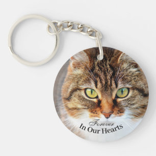 Pet Cat Photo Template Memorial Keepsake  Keychain