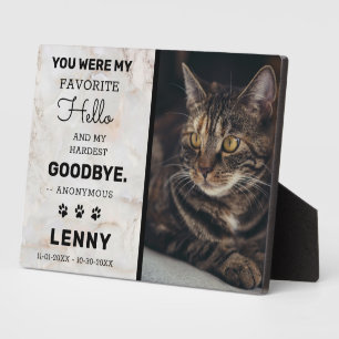 Pet Cat Quote Photo Memorial Marble Keepsake   Plaque