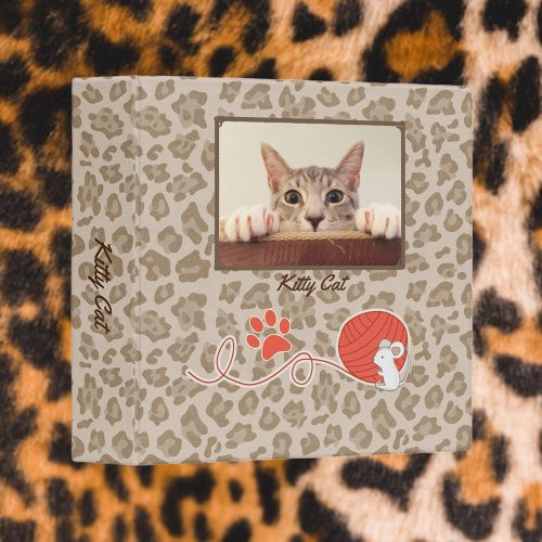 Pet Cat Scrapbook Album 3 Ring Binder