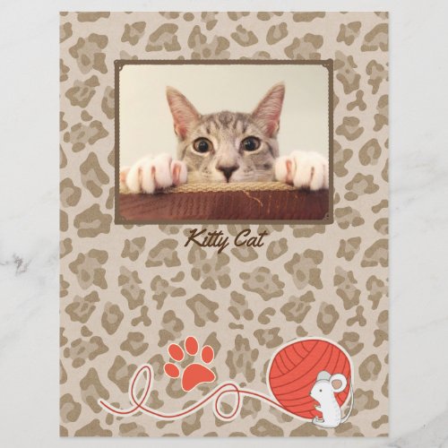 Pet Cat Scrapbook Cardstock Paper