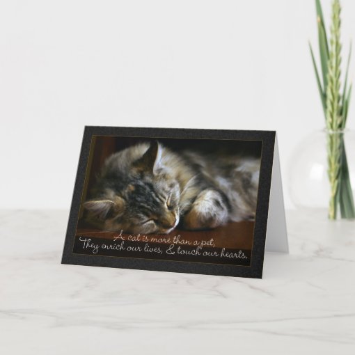 Pet Cat Sympathy Card, Loss Of Pet Card | Zazzle