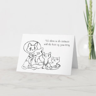 Pet Cat Sympathy Card with Poem (Female Cat)